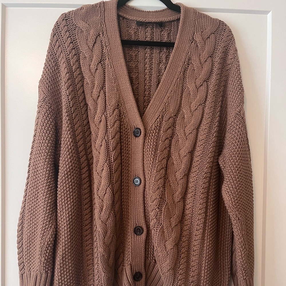 Jenni Kayne Size S Chunky cable knit cardigan LIKE NEW